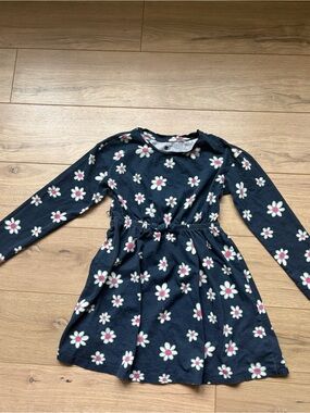 Tag Girls Navy Blue Floral Long Sleeve Dress
